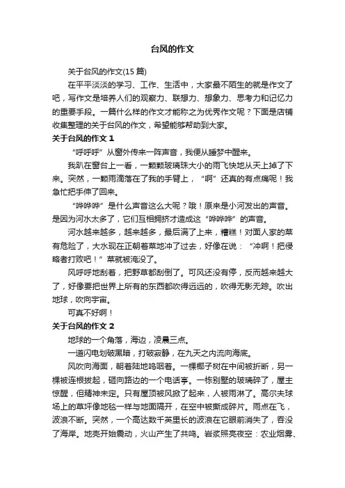 台风的作文