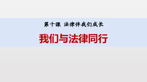 《我们与法律同行》PPT教学课件