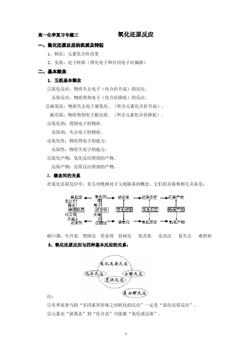 高一化学复习专题三
