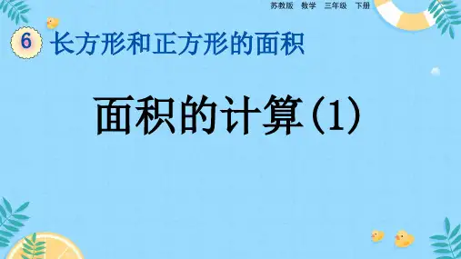 苏教版三年级下册数学第六单元长方形和正方形的面积面积的计算课件(23张PPT)