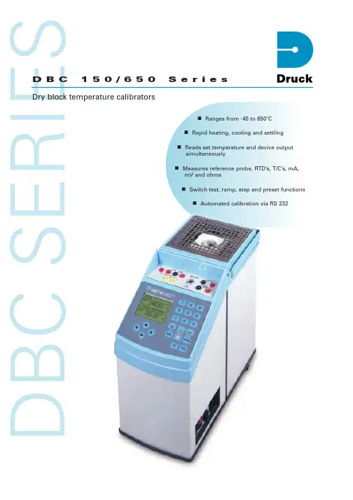 德瑞克 DBC 150   650 系列干块温度校准器 手册说明书