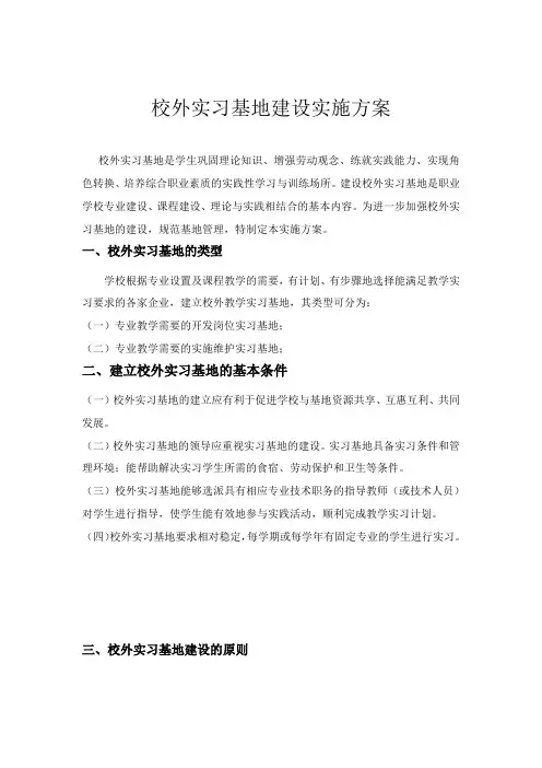 (完整版)实习基地建设方案