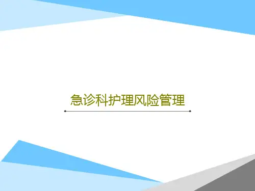 急诊科护理风险管理ppt课件