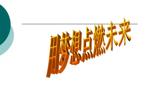 励志班会——用梦想点亮未来(共21张PPT)