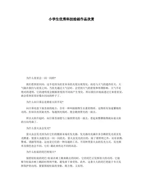 小学生优秀科技绘画作品欣赏