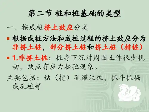 桩和桩基础的类型 ppt课件