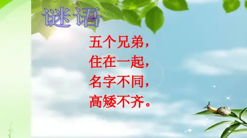 部编版五年级语文下册22《手指》课件(共20张PPT)