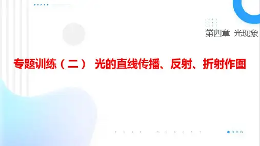 第四章 光现象专题训练(二) 光的直线传播、反射、折射作图