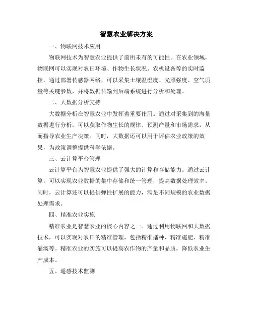智慧农业解决方案