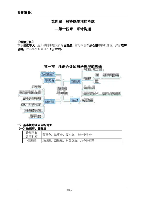 【仁H】2021年CPA《审计》第14章