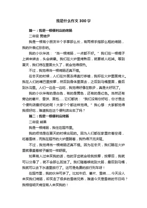 我是什么作文300字
