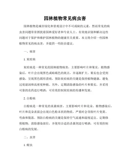 园林植物常见病虫害