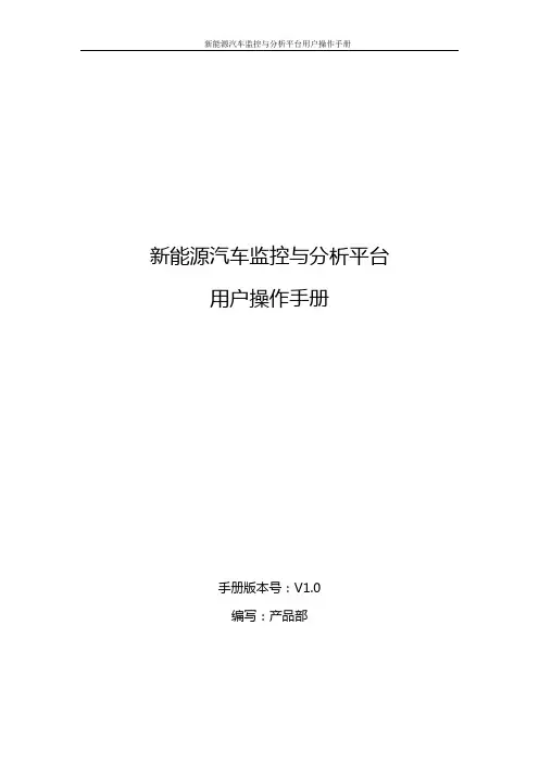 新能源汽车监控与分析平台使用说明_V1.0