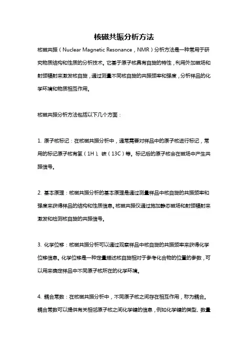 核磁共振分析方法