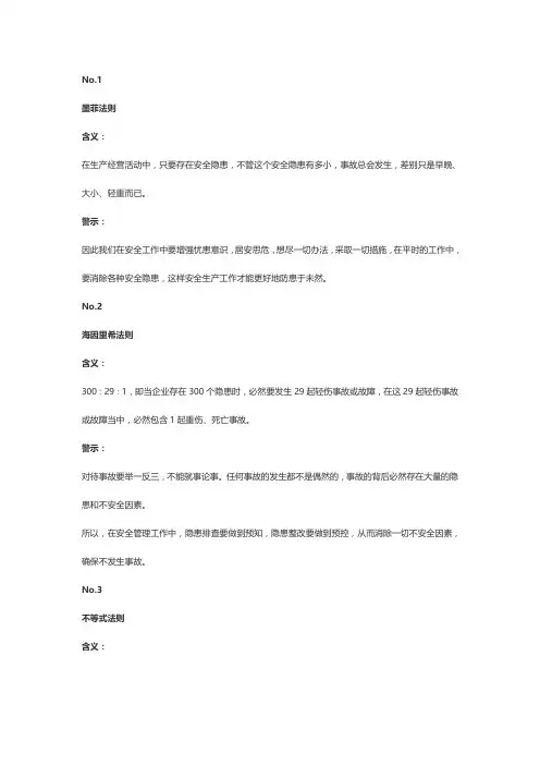 安全生产十大法则