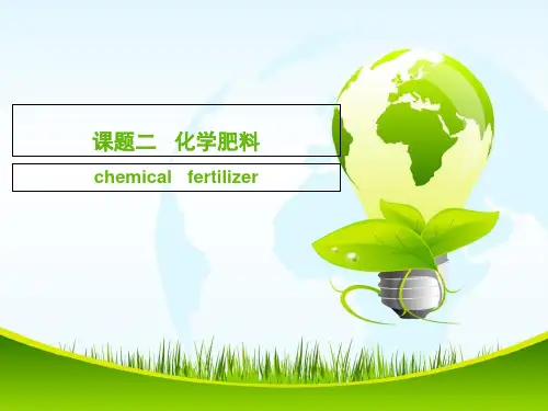 人教版初中化学九下11.2 化学肥料 课件  