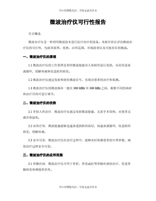 微波治疗仪可行性报告