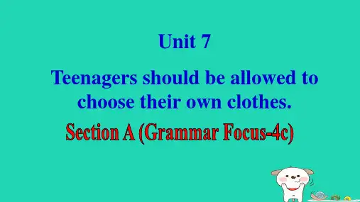 九年级英语全册Unit7课时3SectionAGrammarFocus_4c上课课件新版人教新目标版