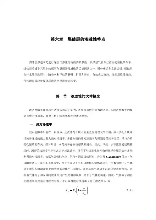 第六章__煤储层的渗透性特点