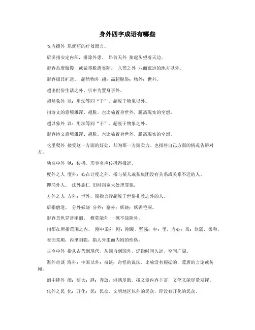 身外四字成语有哪些