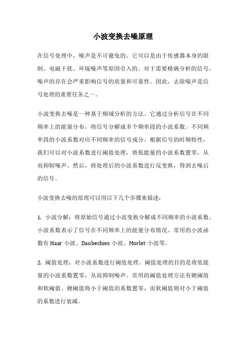 小波变换去噪原理