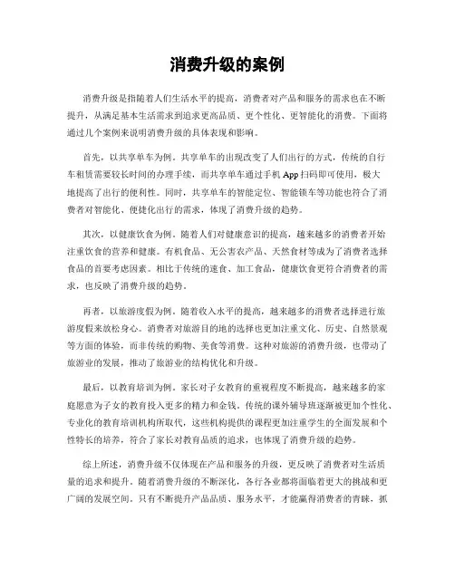 消费升级的案例