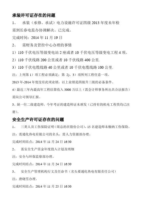安全生产许可证存在的问题