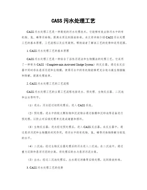 CASS污水处理工艺