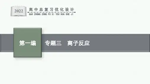 人教版新高考化学二轮复习课件 离子反应