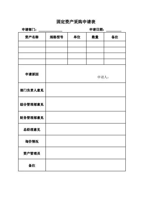 (完整版)固定资产、处置登记表