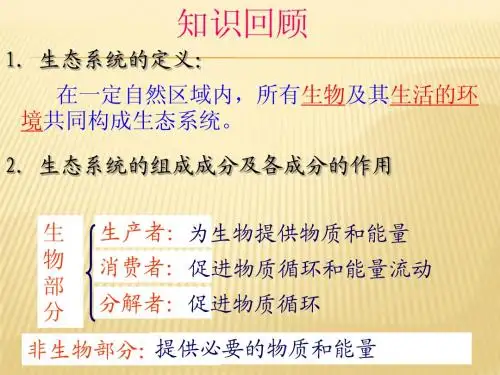 生物：第8单元第23章第3节《生态系统的结构和功能》课件(北师大版八年级下)