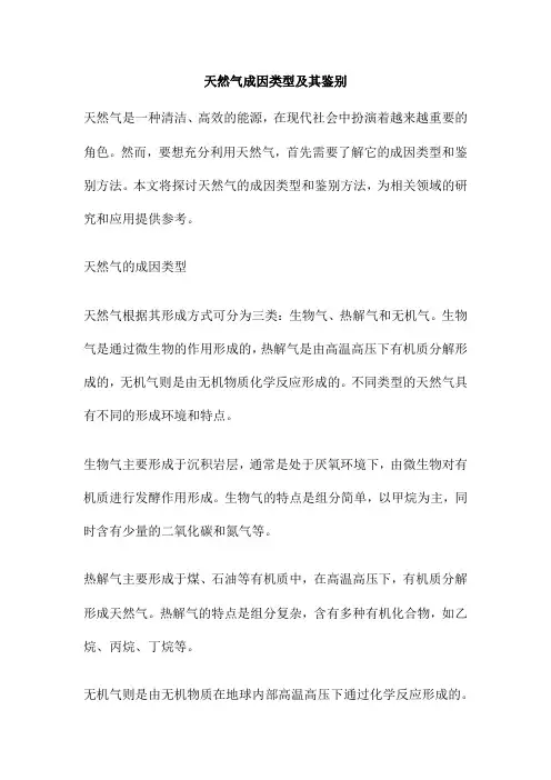 天然气成因类型及其鉴别