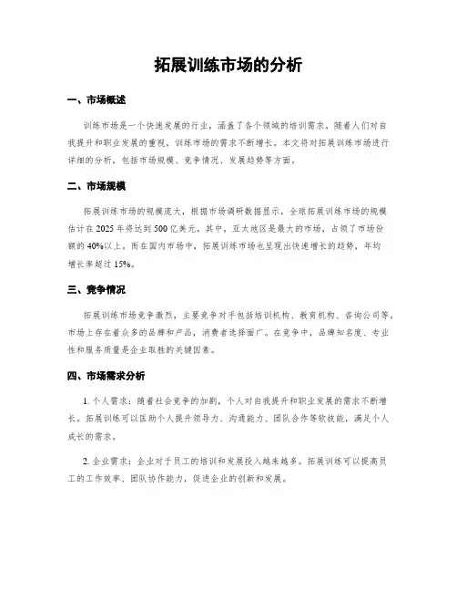 拓展训练市场的分析