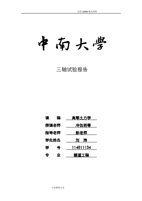 三轴实验报告
