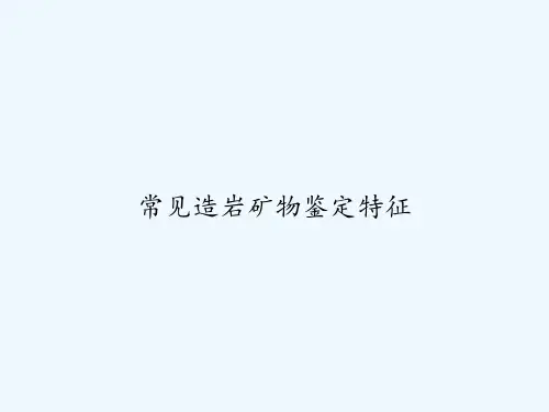 常见造岩矿物鉴定特征 PPT