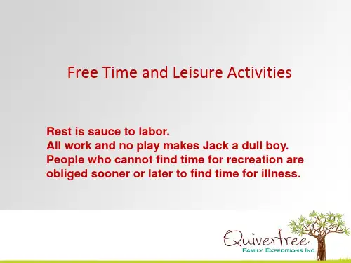 leisure activities