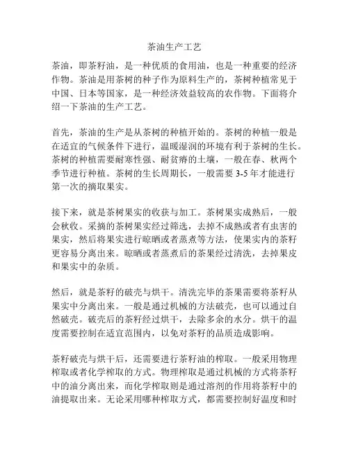 茶油生产工艺