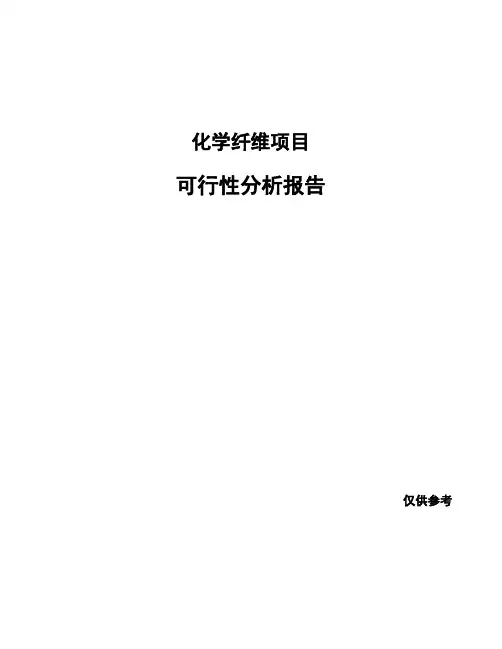 化学纤维项目可行性分析报告