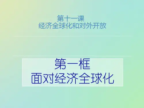 讲课  面对经济全球化ppt