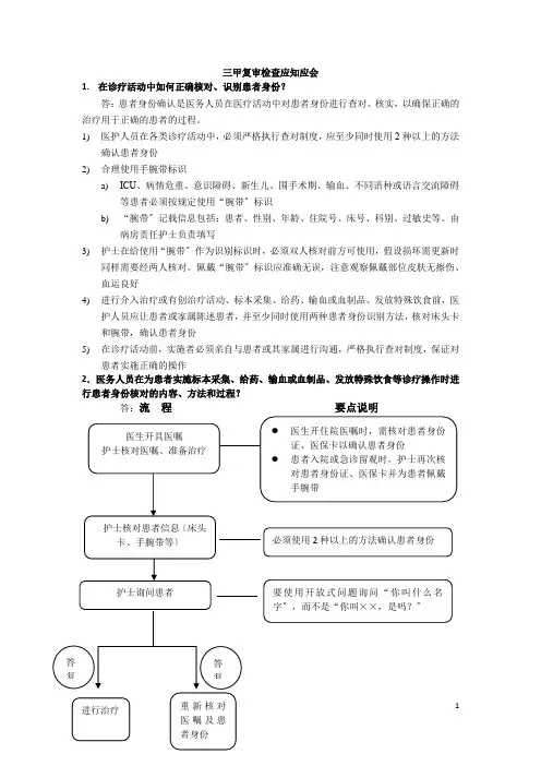 三甲复审检查知识