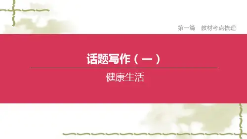 湖南专版中考英语复习方案第一篇教材考点梳理话题写作一降生活 