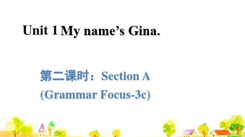 人教版英语七年级上学期Unit 1 Section A (Grammar Focus-3c) 
