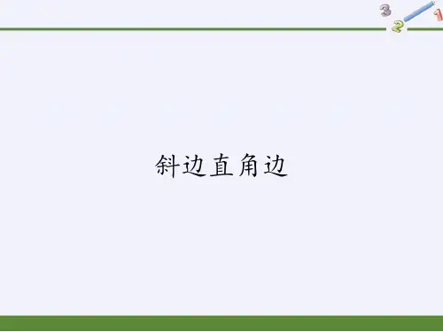 华东师大版八年级上册数学课件：13.斜边直角边