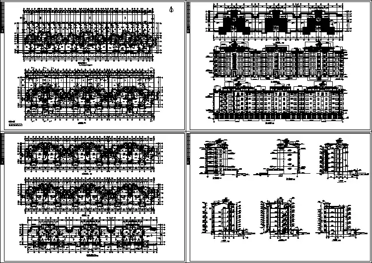 五层商品住宅建筑初设计图(共4张)
