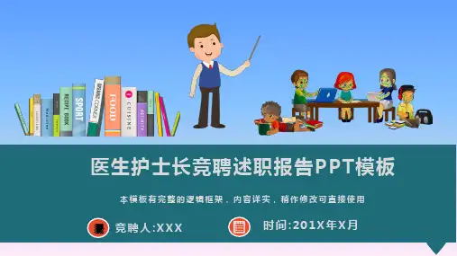 医生护士长竞聘述职报告动态PPT模板(图文)