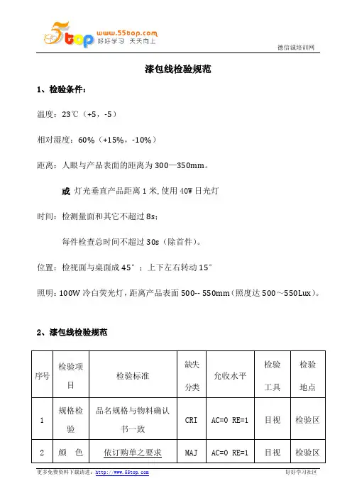 漆包线检验规范