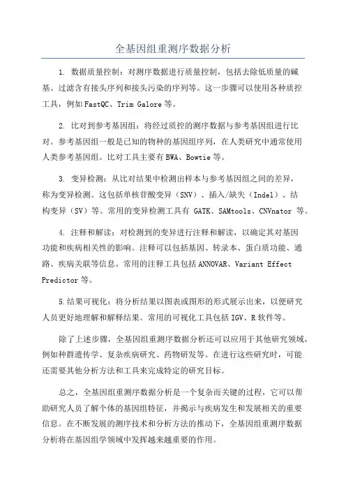 全基因组重测序数据分析