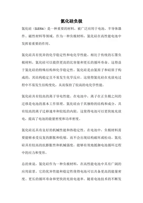 氮化硅负极