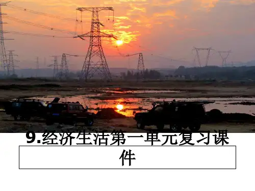 最新9.经济生活第一单元复习课件教学讲义ppt