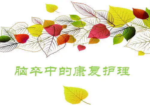 脑卒中康复护理